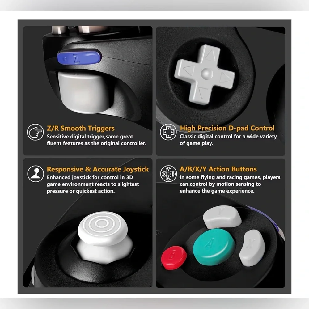 Fiotok Classic Wired Nintendo GameCube Controller Brand New